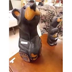 HAND CRAFTED CARVED BEAR - BIG SKY CARVING JEFF FLEMING - TAGGED AT $150.00
