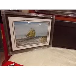 FRAMED PICTURE - TALL SHIP