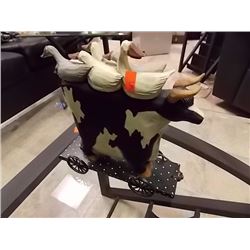 WILLIRAYE STUDIO FIGURE -  WW1422 COW WITH 6 GEESE TOY - RETIRED ISSUE