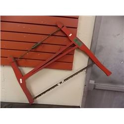 VINTAGE WOOD FRAMED SAW - "HAPPY MEDIUM"