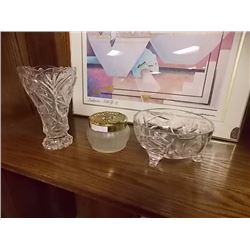 PIN WHEEL VASE - DISH & COVERED DISH