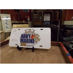 NAVY MARINE NOVILTY LICENSE PLATE