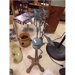 CAST IRON WEATHER VANE - MUSTANG ON TOP