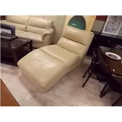 LEATHER CHAISE LOUNGE - CREAM COLOR