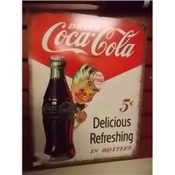 MEMORABILIA - METAL SIGN - COCA-COLA