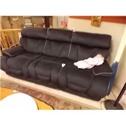 LIKE NEW BLACK RECLINING SOFA NO CORD