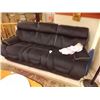 Image 1 : LIKE NEW BLACK RECLINING SOFA NO CORD