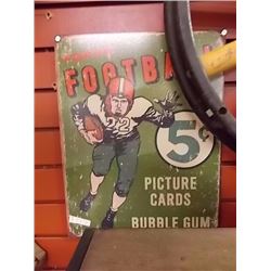 MEMORABILIA - METAL SIGN - TOPPS FOOT BALL