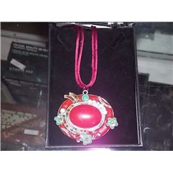 PENDANT - VINTAGE PENDANT WITH INLAID RED & GREEN
