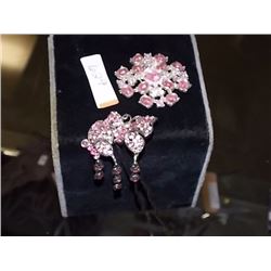 BROTCH - PINK RHINESTONES & BUTTERFLY HAIR CLIP