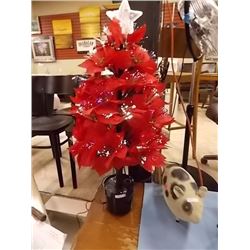 LED LIGHTED POINSETA