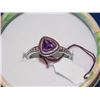 Image 1 : RING - TRILLIUM FACETED AMETHYST IN STERLING SILVER SETTING - RETAIL ESTIMATE $ 250