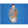Image 2 : SNUFF BOTTLE - HAND PAINTED - WITH LID - LADY WITH RED & BLUE DRESS