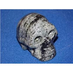 HAND CARVED ZEBRA JASPER GEMSTONE - 288CT - SKULL DESIGN