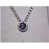 Image 1 : NECKLACE - OCEAN BLUE MYSTIC TOPAZ & DIAMOND IN STERLING SILVER SETTING - 18" CHAIN - RETAIL ESTIMAT