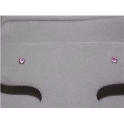 EARRINGS- RUBY IN 14kt WHITE GOLD SETTING - RETAIL ESTIMATE $250