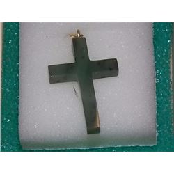 CROSS - HAND CRAFTED JADE CROSS - RETAIL ESTIMATE $100