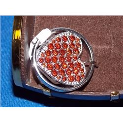 PENDANT - CUBIC ZIRCONIA IN STERLING SILVER SETTING WITH RHODUIM PLATING FOR DURABILITY - RETAIL EST