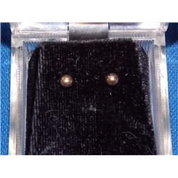 EARRINGS- 14K YELLOW GOLD POST (SLEEPER) EARRINGS - 4MM - RETAIL ESTIMATE $150