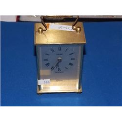 VINTAGE BRASS CLOCK - VIKING - MADE IN ENGLAND