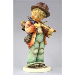 HUMMEL PORCELAIN FIGURE "LITTLE FIDDLER", German. Height 11". $250/350...