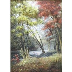 DAVID HENDRICKSON (American. Born 1896), "Landscape". Signed Hendrickson l/r., Watercolor. Me...