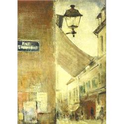 GRIGORY GLUCKMANN (Russian/French. Born 1898), "Montmarte". Signed Gluckmann l/r., Oil on Pan...