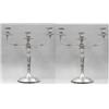 Image 1 : PAIR OF EMPIRE STYLE STERLING SILVER THREE LIGHT CANDELABRA, South American. Each circular base...