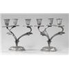 Image 1 : PAIR OF CONTINENTAL SILVER THREE LIGHT CANDELABRA, German. Late 19th Century. (.800 Fine) Each...