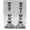 Image 1 : PAIR OF CONTINENTAL SILVER CANDLESTICKS, Austro-Hungarian. 19th Century. (.835 Fine) Each of ba...