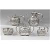 Image 1 : FIVE PIECE STERLING SILVER TEA AND COFFEE SERVICE, American. Date mark for 1913. Maker: Gorham....