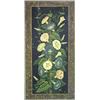 Image 1 : FINE PAINTED SLATE PANEL, American. 19th Century. Of rectangular shape, centered by flowers wit...