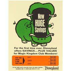 Magic Kingdom Club Ticket Poster.