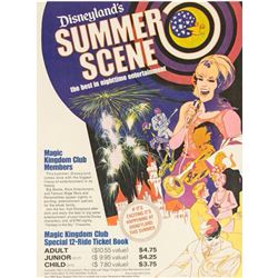 "Disneyland's Summer Scene" Ticket Book Poster.