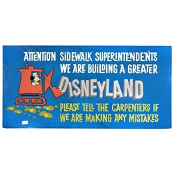 Disneyland Construction Billboard.