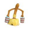 Image 2 : Hand-Carved Magic Broom Figurine.