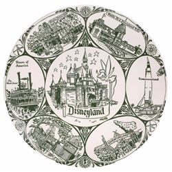 Disneyland Attractions Plate.