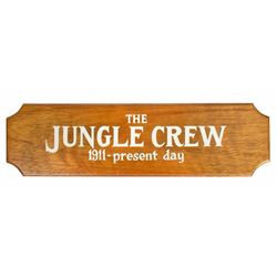 "The Jungle Crew" Queue Area Sign.