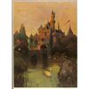 Image 1 : Signed "Sleeping Beauty Castle at Twilight" Lithograph.