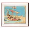 Image 2 : Hand-Colored "Pirate Ship" Concept Art.
