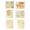 Image 1 : Set of (6) Tomorrowland Concept Drawings and Notes.