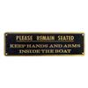 Image 1 : "Motor Boat Cruise" Remain Seated Plaque.