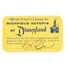 Image 1 : "Autopia" Junior Driver's License Signed by Bob Gurr.