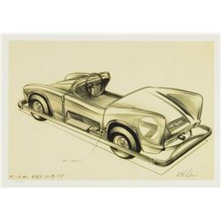  Autopia  Concept Lithograph Signed by Bob Gurr.