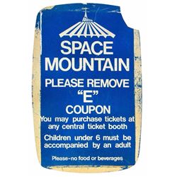 "Space Mountain" E-Ticket Sign.