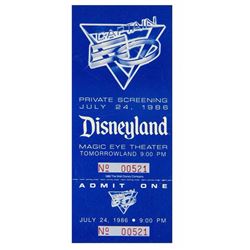 Early  Captain EO  Private Screening Ticket.