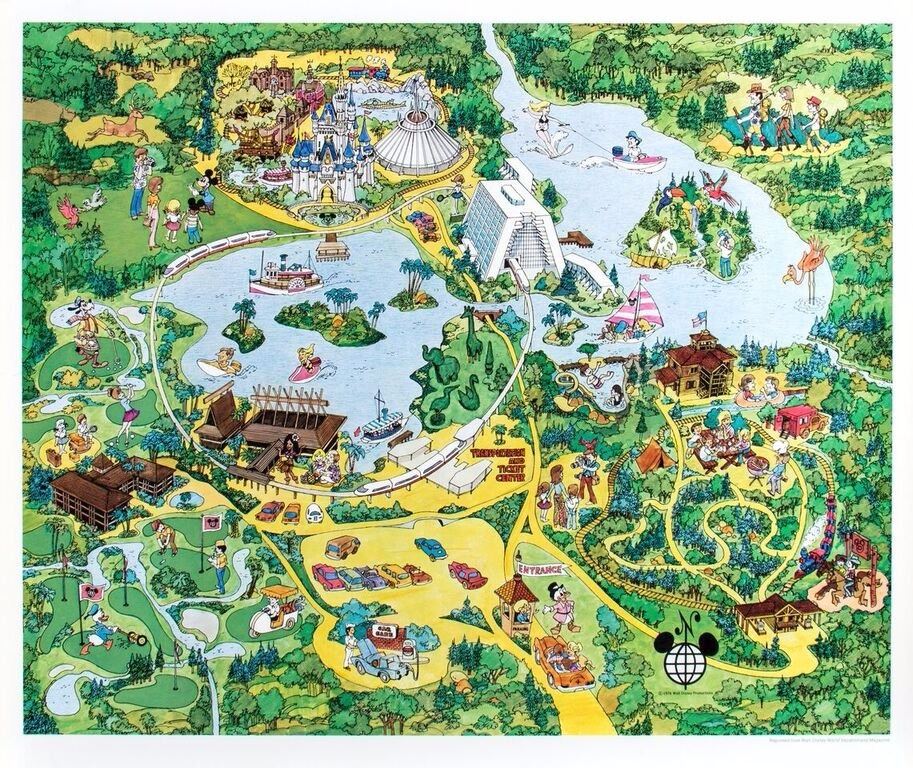 Walt Disney World Illustrated Map Walt Disney World Illustrated Map