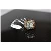 Image 2 : Diamond Cluster Ring - 12 Round Brilliant Cut Diamonds Approx .5 ct, 12 Irradiated Blue/Green Diamon