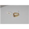 Image 2 : Diamond Band Ring - 2 Round Brilliant Cut Diamonds Approx .10 ct, Tapered Band 2.5-5mm, 14K Gold, 2.