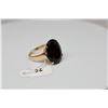 Image 1 : Oval Faceted Garnet Ring, 18 x 13.5 x 7mm, Approx 9 ct, 14K Gold,  6.1 grams